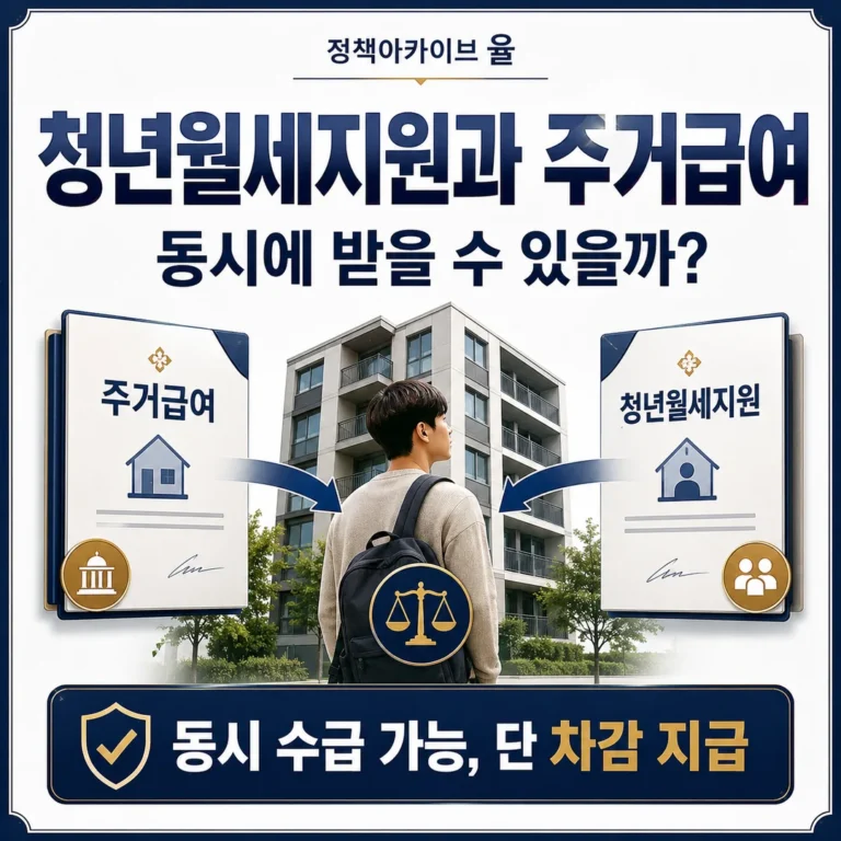 청년월세지원과 주거급여, 동시에 받을 수 있을까?