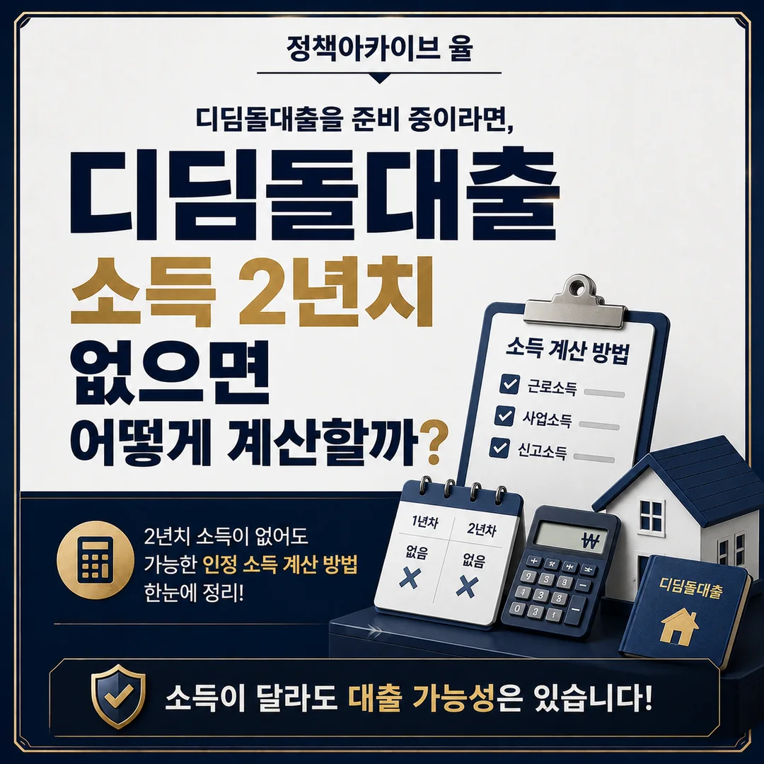 디딤돌대출 소득 2년치 없으면 어떻게 계산할까?