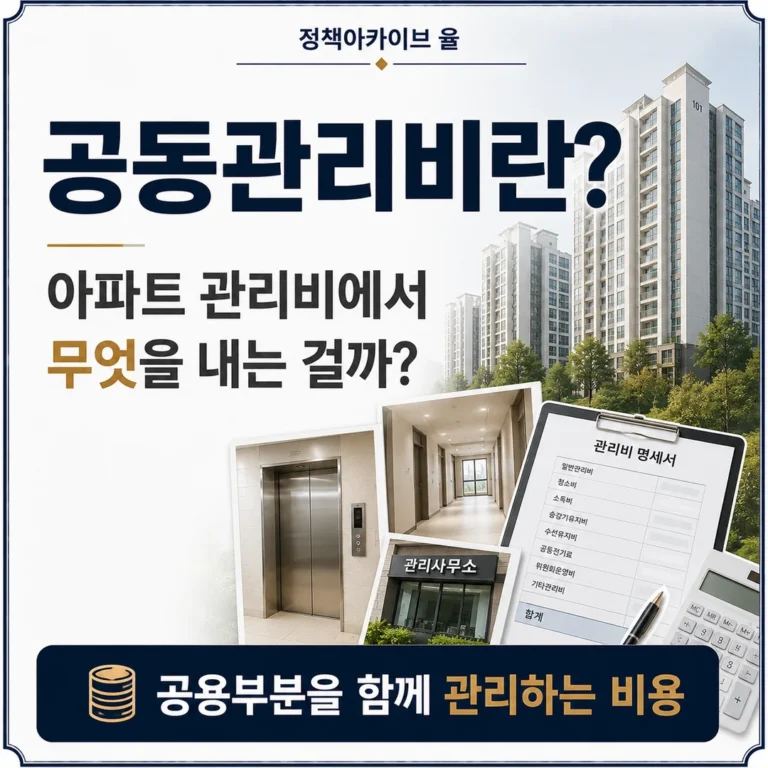 공동관리비란? 아파트 관리비에서 무엇을 내는 걸까?
