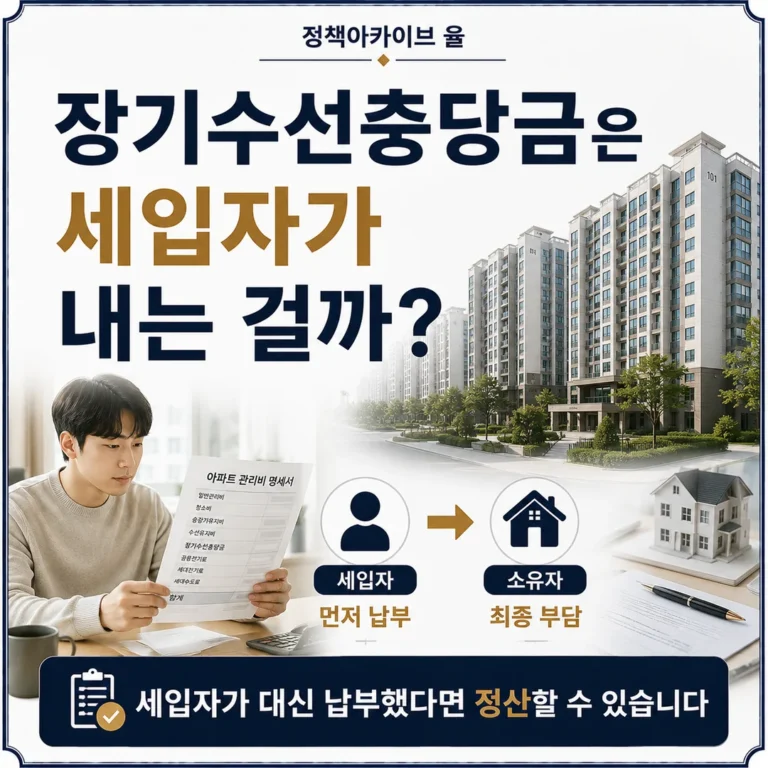장기수선충당금은 세입자가 내는 걸까?