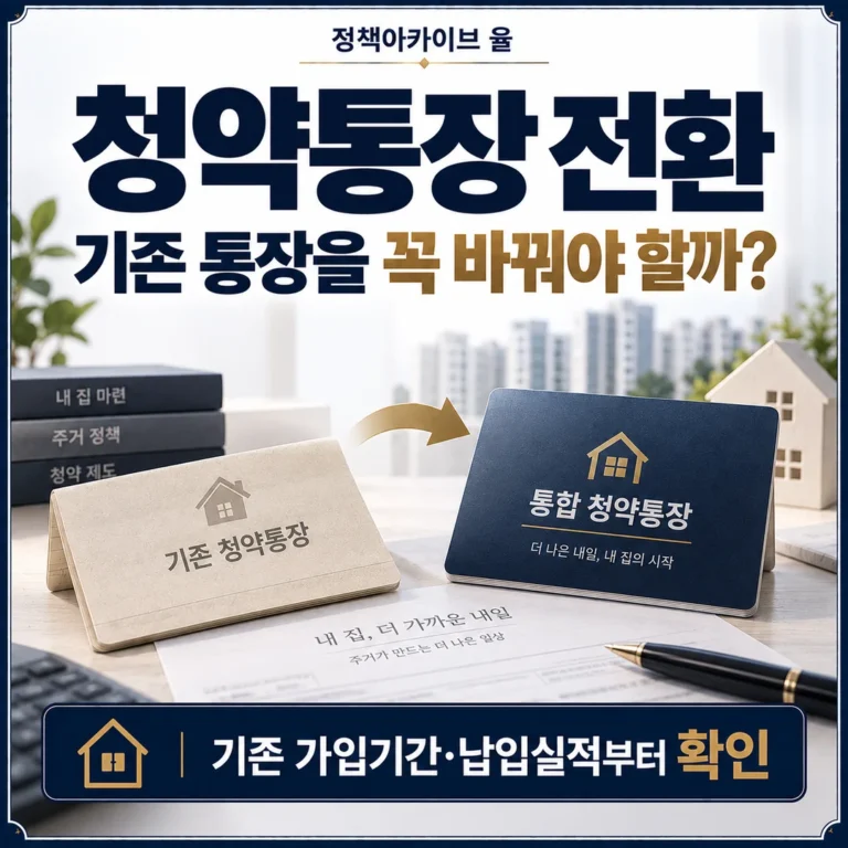 청약통장 전환, 기존 통장을 꼭 바꿔야 할까? 전환하면 달라지는 것