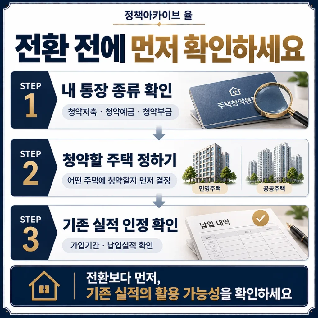 전환보다 먼저, 기존 실적의 활용 가능성을 확인하세요