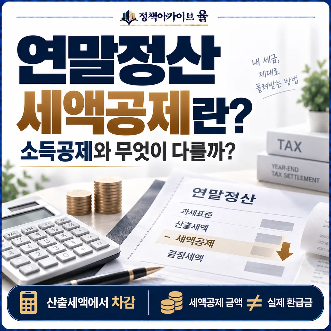 산출세액에서 차감 · 세액공제 금액 ≠ 실제 환급금